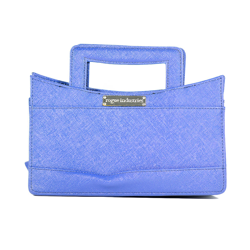 A blue Rogue Industries Compact Tote Organizer with a textured design and brand label visible at the top center.