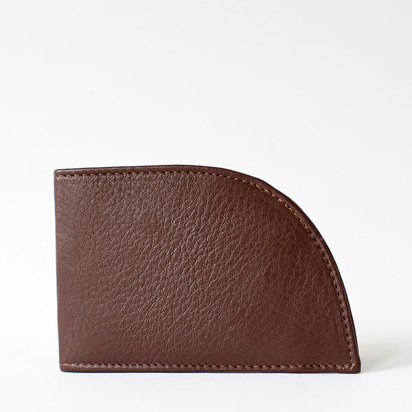 A brown Rogue Industries NON-RFID Made in Maine wallet on a white background.