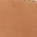 A close-up of a Rogue Front Pocket Wallet in Oak Tan stitched leather.