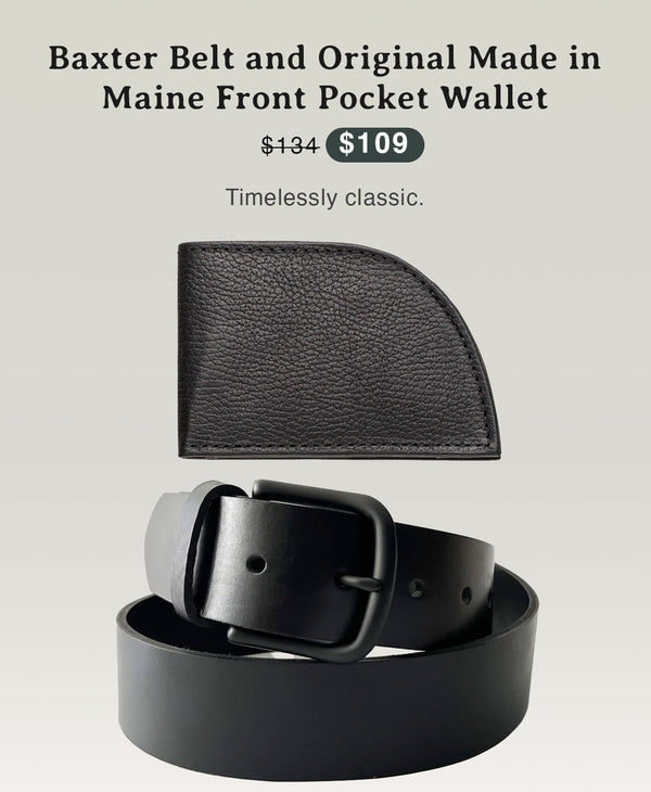Rogue Industries Baxter Belt and Made in Maine Rogue Wallet Bundle.