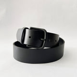 A handmade Rogue Industries Baxter Leather Belt - 1.5" Wide on a white background.