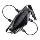 A black Rogue Industries Katahdin Leather Briefcase on a white background.