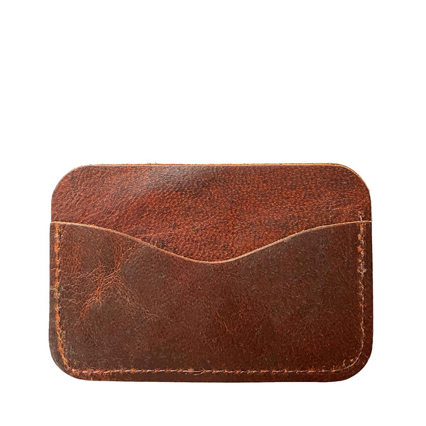 A brown Rogue Industries Moose Leather Card Case on a white background.