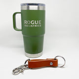 Rogue Industries leather keychain.