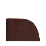 A brown genuine leather Rogue Front Pocket Wallet - Classic with RFID-Blocking on a white background by Rogue Industries.