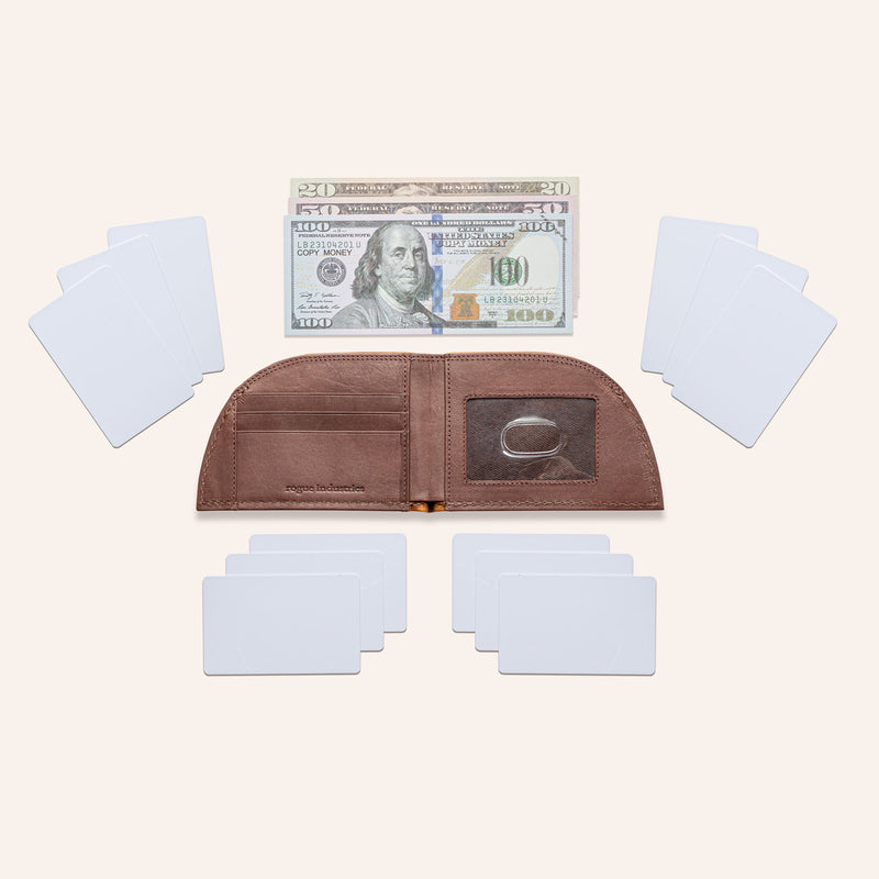 Rogue Front Pocket Wallet in Moose Leather - Open 5