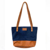 A blue and brown Rogue Industries Saco River Tote Bag.
