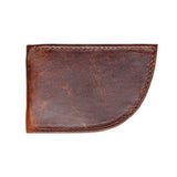 A brown Rogue Industries Nantucket Front Pocket Wallet in Moose Leather on a white background.