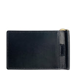 A black Rogue Industries Minimalist Wallet with Money Clip and a gold clasp.