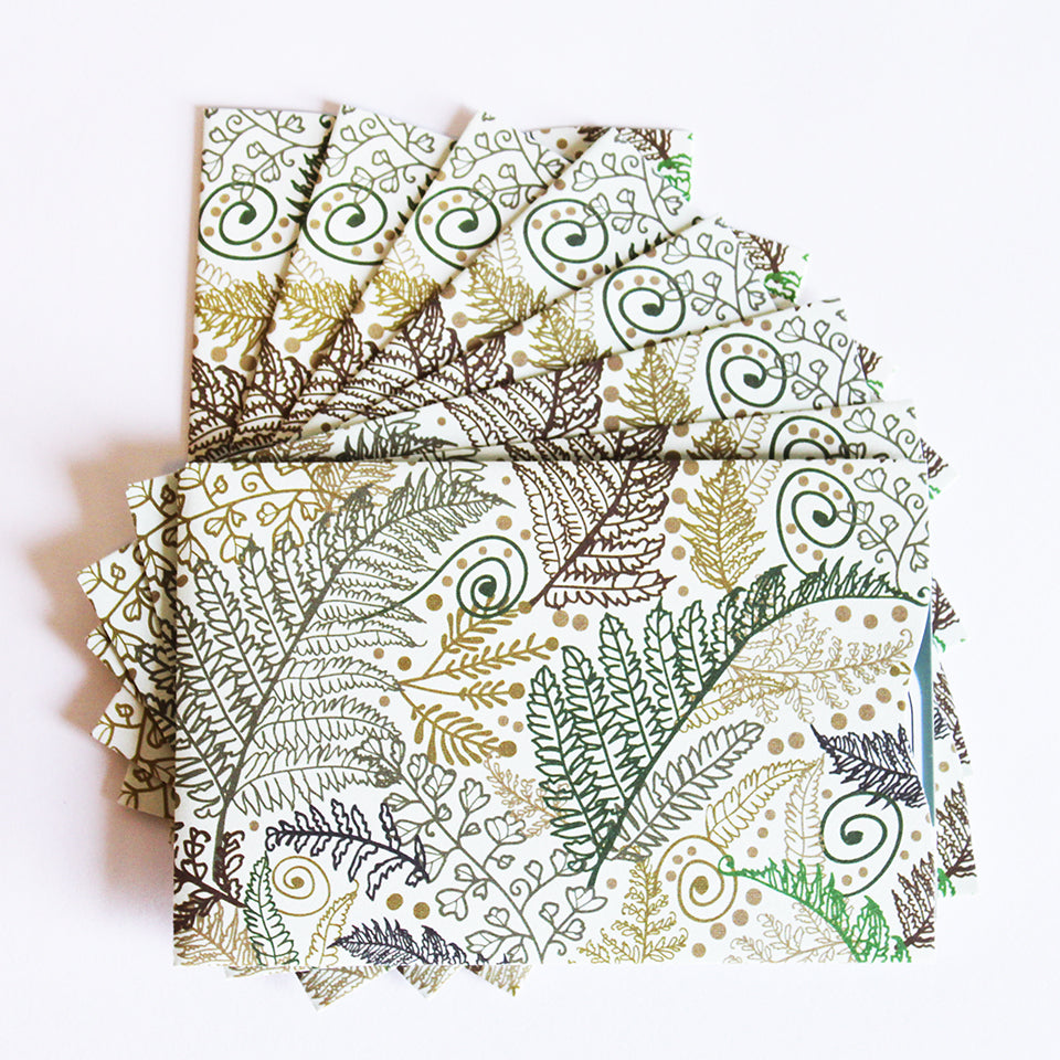 RFID Blocking Package of Credit Card Sleeves/Passport Sleeves Fern