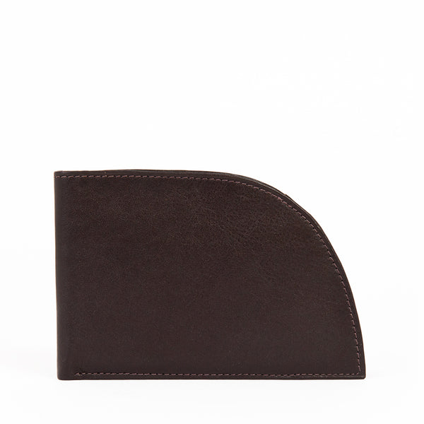 Rogue Front Pocket Wallet in Dry Milled Leather with visible stitching, displayed against a white background.