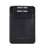 Introducing the Rogue Money Clip by Rogue Industries: a stylish black card holder crafted from genuine top-grain leather. It features two "CREDIT CARD"-labeled slots, and its compact design makes it ideal for front pocket carry, effortlessly blending functionality with style.