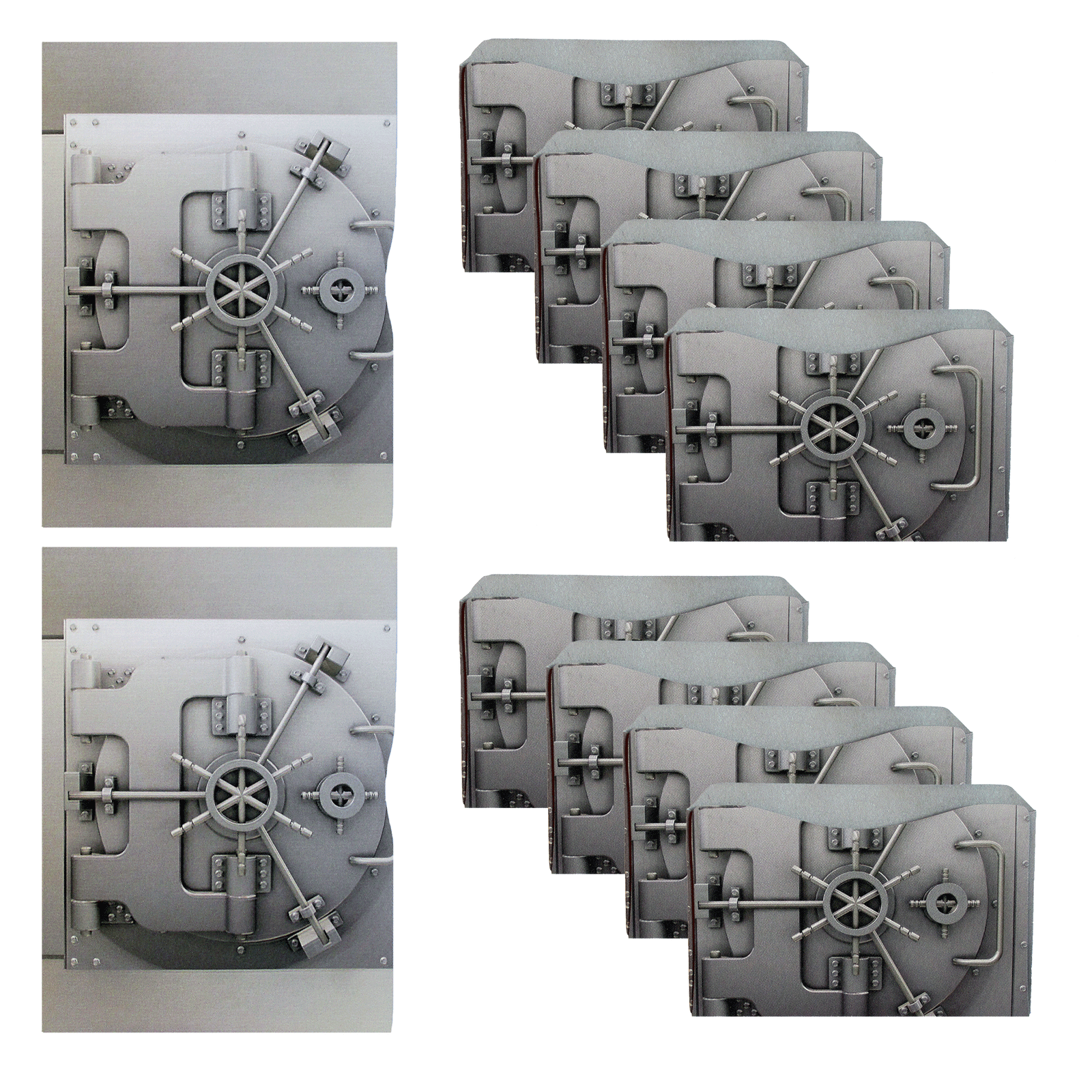 RFID Blocking Package of Credit Card Sleeves/Passport Sleeves Silver Vault