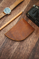 Factory Second Previously Embossed Made in Maine Front Pocket Wallet - BROWN