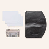Minimalist Spartan Wallet in Bison - Black - With Cash
