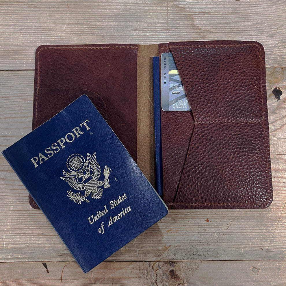 Leather Passport Holder Made Maine