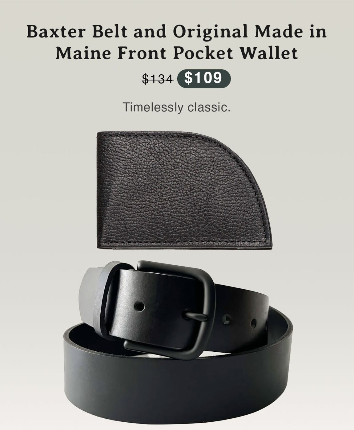 Rogue Industries Baxter Belt and Made in Maine Rogue Wallet Bundle
