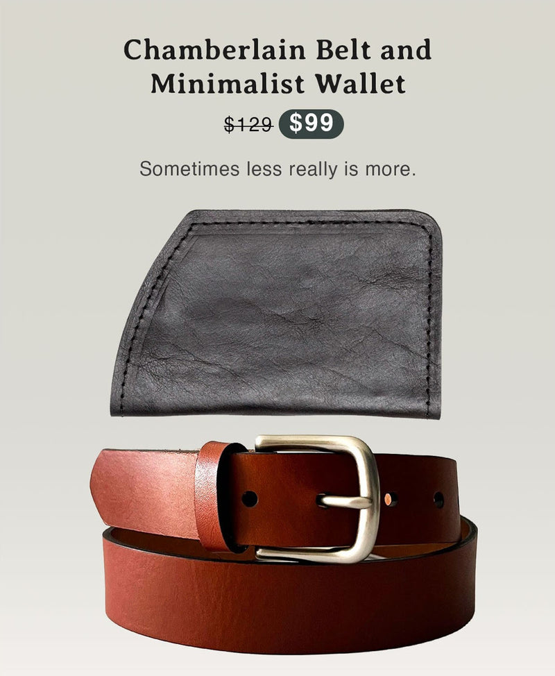 Chamberlain Belt and Minimalist Wallet Bundle