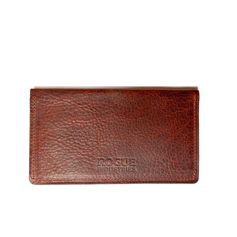 Leather Checkbook Wallet - Made in USA