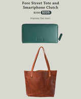 Fore Street Tote and Smartphone Clutch Bundle