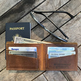 American Bison Leather Wallet - Rogue Industries - with Passport