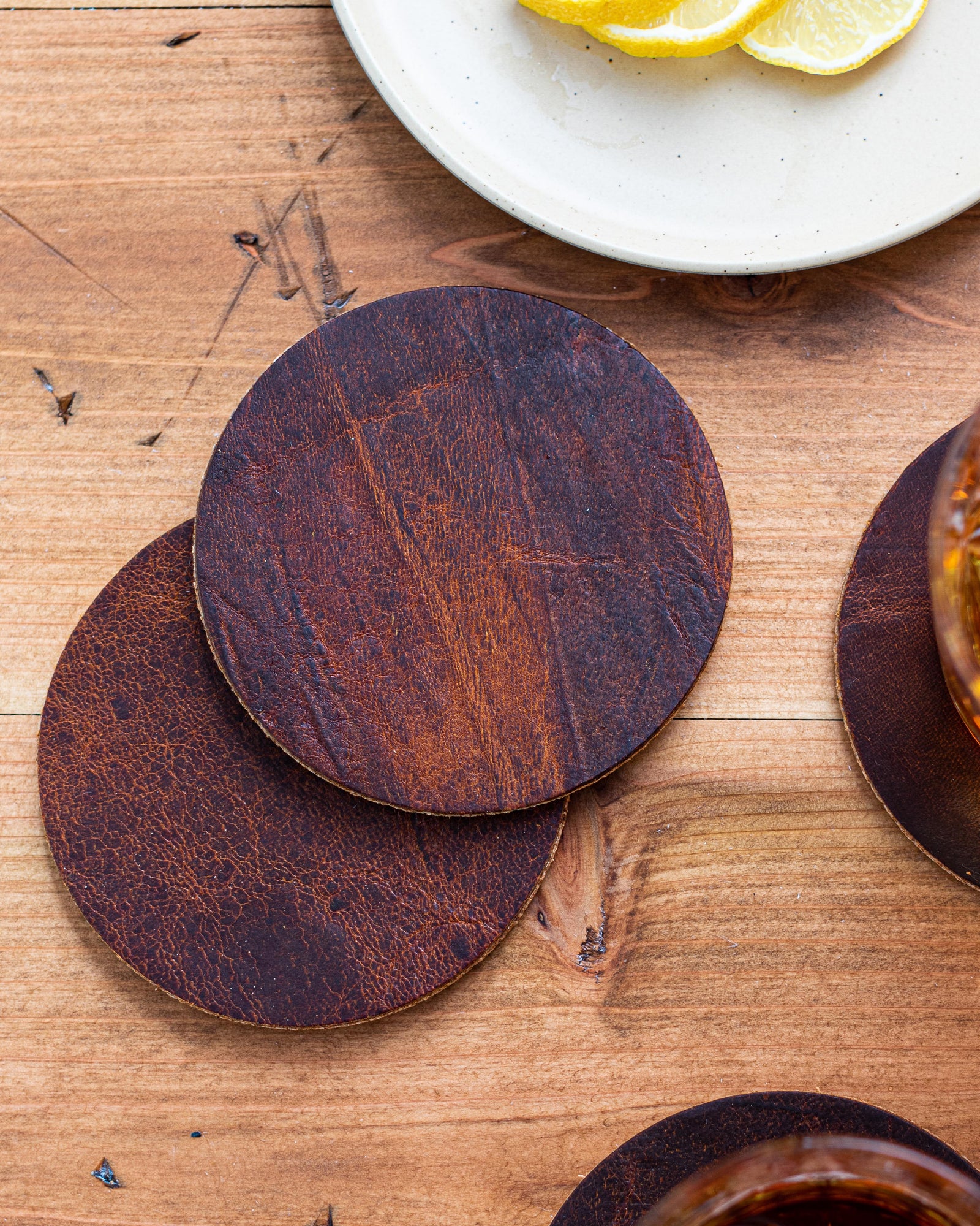Moose Leather Coaster Set – Rogue Industries