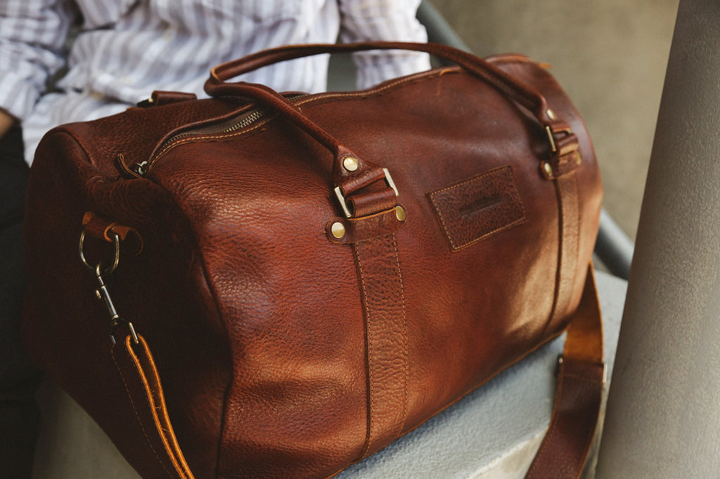 Mount Blue Leather Duffle by Rogue Industries