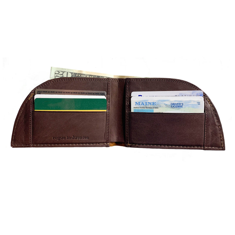 Rogue Front Pocket Wallet Allagash Tan Open