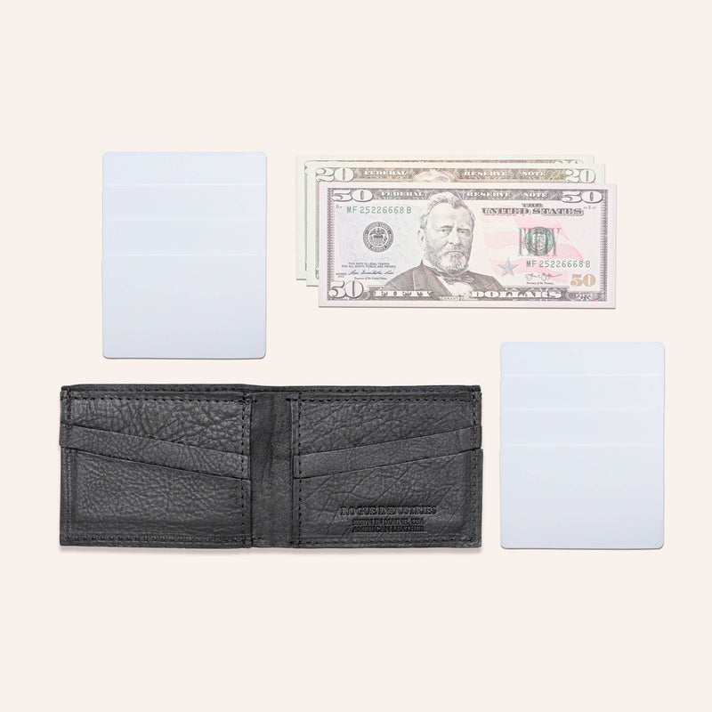 American Bison Leather Wallet - Rogue Industries - Flat Lay