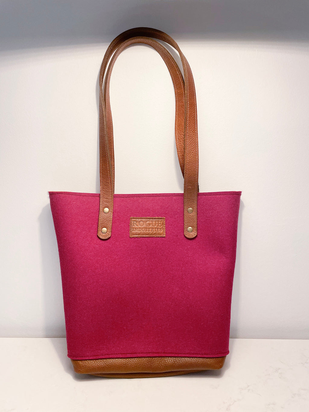 A Class Leather Burgundy Tote Bag