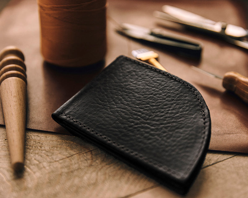 Black Buckskin Rogue Front Pocket Wallet in Workshop