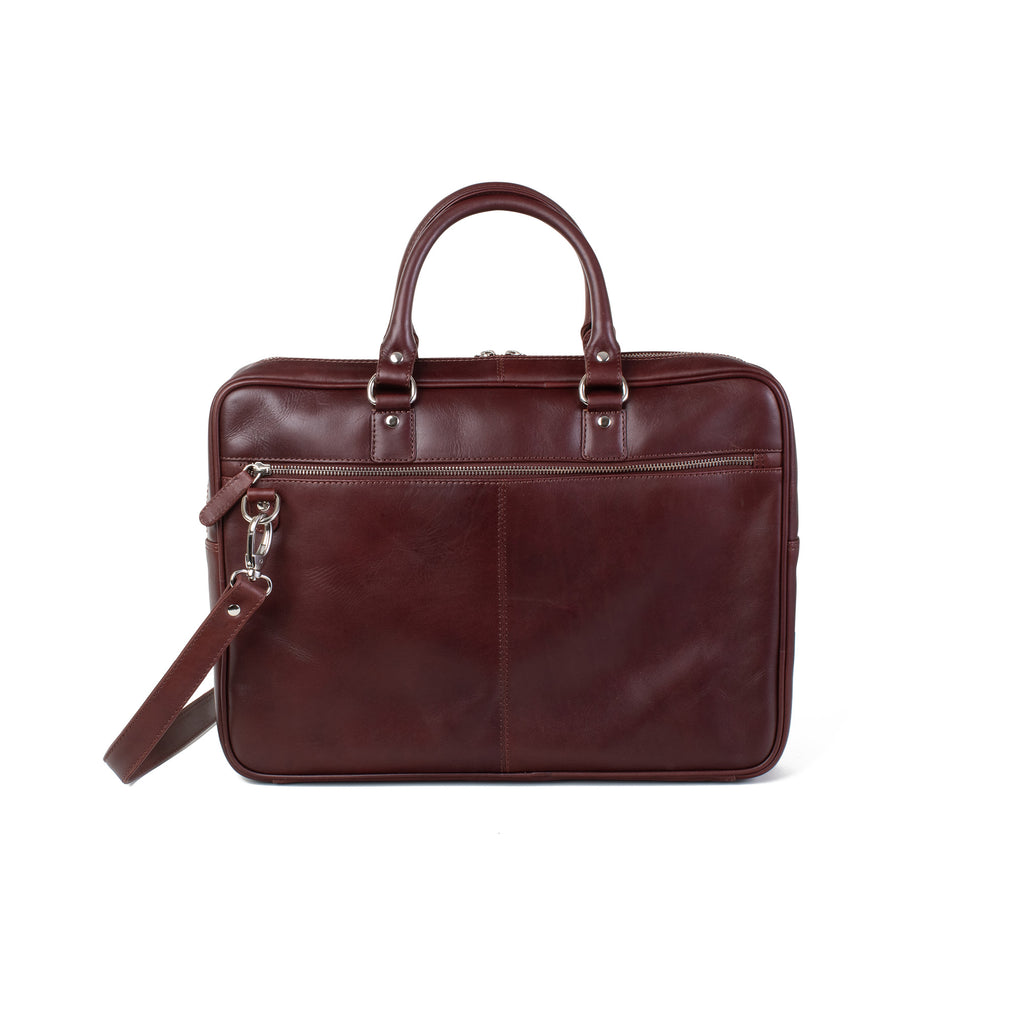 West End Slim Leather Laptop Bag